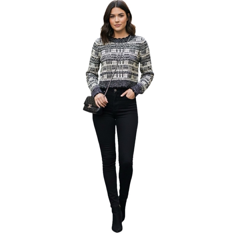 House of Harlow 1960 Scallop Edge Sweater small - Picture 2 of 7